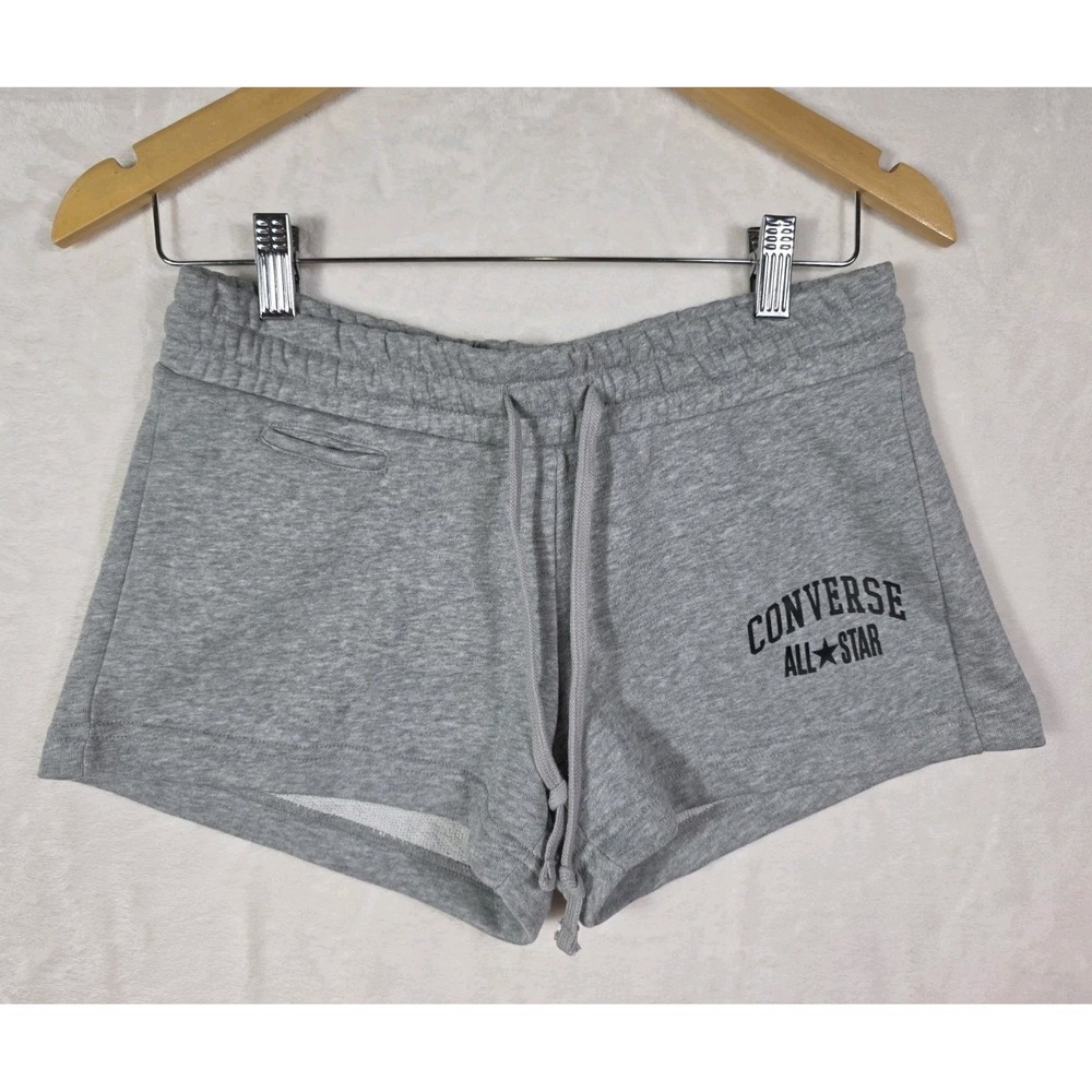 Converse All Star Women's Gray Fleece Shorts Size S NWT MSRP $45